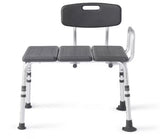 Knockdown Transfer Bath Bench with Back, Microban Antimicrobial Protection