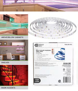 16 ft. LED White and RGB Tape Light Kit- Under Cabinet Light