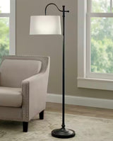 Carver 58 in. Black Downbridge Floor Lamp
