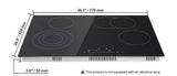 Electric Stove Top 30 in. Black Elements 4-Burners Electric Cooktop 9-Power Levels and Sensor Touch Control