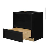 Avondale 30 in. W x 24 in. D x 34.5 in. H Ready to Assemble Plywood Shaker Microwave Base Kitchen Cabinet in Raven Black