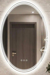 24 in. W x 36 in. H Oval LED Anti-Fog Frameless With Front Light And Backlight Wall Mirror Bathroom Vanity Mirror