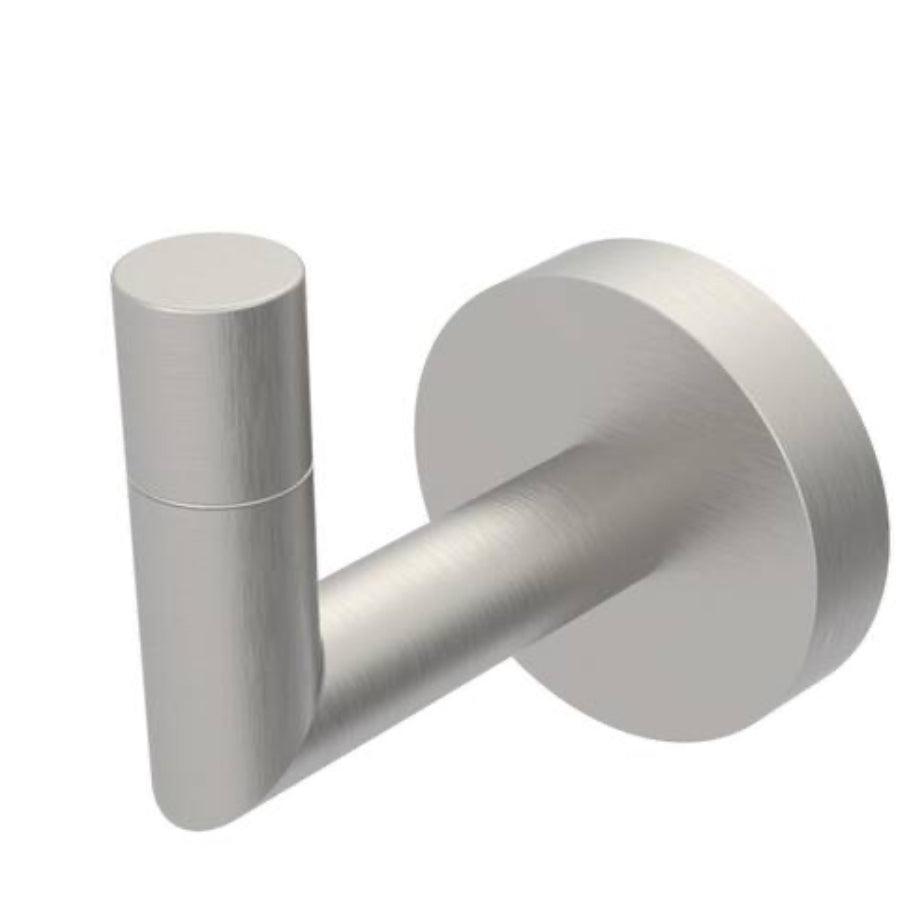 Cartway Modern Wall Mounted Bathroom Robe Hook in Brushed Nickel Finish