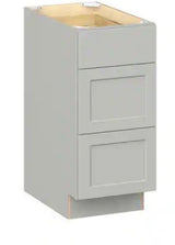 Emerson Whisper Gray Base 3 drawer Ready to Assemble Kitchen Cabinet (15 in. W x 34.5 in. H x 24 in. D)