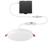 Trimless Integrated LED 6 in Round Adjustable Color Temp Canless Recessed Light for Kitchen Bathroom Livingroom, White