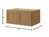 Avondale 30 in. W x 12 in. D x 30 in. H Ready to Assemble Plywood Shaker Wall Kitchen Cabinet in White Oak