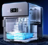 12.6 in. 22 lbs. Whiskey Ball Shaped Cocktail Ice Portable Countertop Ice Maker in Black with Auto-Cleaning