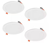 HLBSL6 6 in. Adjustable CCT Canless IC Rated Dimmable Indoor Integrated LED Recessed Light Kit (4-Pack)