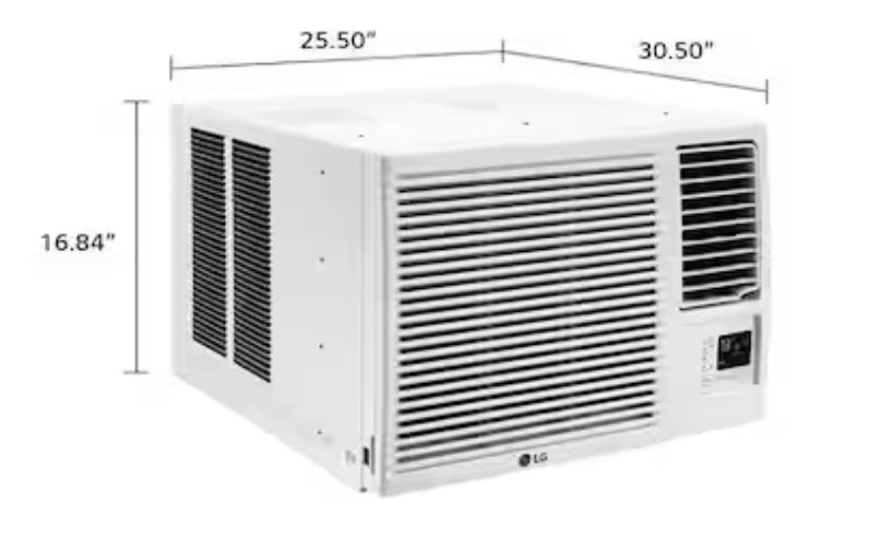 18,000 BTU 230V Window Air Conditioner Cools 1000 Sq. Ft. with Heater, Remote and Dehumidifier in White