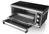 1500 W 8-Slice Stainless Steel Toaster Oven with Broiler