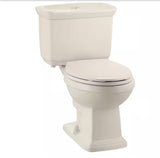 Newcastle 12 in. Rough In Two-Piece 1.0 GPF/1.28 GPF Dual Flush Elongated Toilet in Bone Seat Included