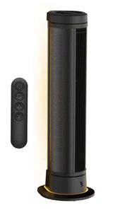 ARA 39 in. 5-Fan Speeds Tower Fan in Black with Ambient Lighting