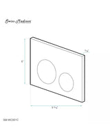 Wall Mount Dual Flush Actuator Push Button Plate in Chrome 0.8/1.28 GPF
