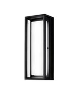 Rockwood 14.93 in. Black Modern Integrated LED Color Changing Outdoor Wall Lantern Sconce (1-Pack) Powered by Hubspace