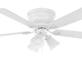 Clarkston II 44 in. LED Indoor White Ceiling Fan with Light Kit