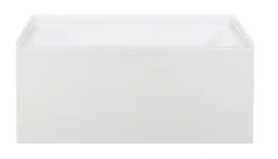 48 in. x 32 in. Right Drain Rectangular Alcove Bathtub in White