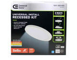 1-Pack 3-in-1 Universal Installation 5/6 in. White Integrated LED Recessed Light with Selectable Color Temperature