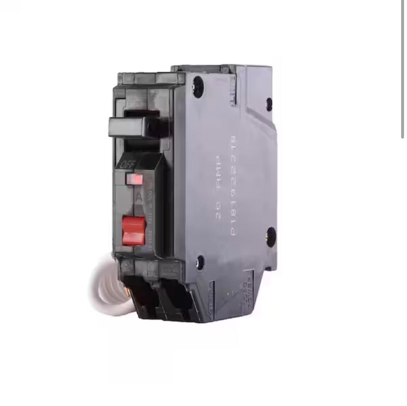20 Amp 1-Pole Ground Fault Breaker with Self-Test