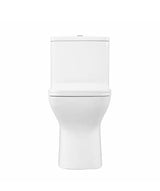 Piazza One-Piece 1.1/1.6 GPF Dual Flush Square Toilet in Glossy White, Seat Included