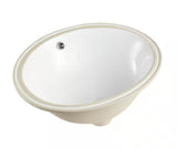 17.5 in. Oval Vitreous China Bathroom Sink in White