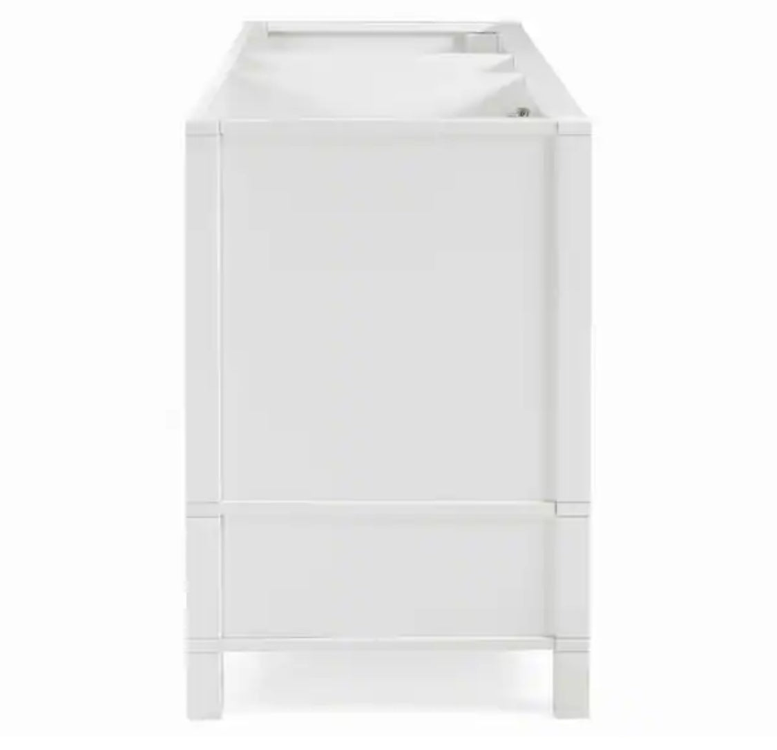 Williamsburg 60 in. W x 21 in. D x 34 in. H Bath Vanity Cabinet without Top in White