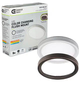 Clifton 13 in. Oil Rubbed Bronze Selectable LED Flush Mount
