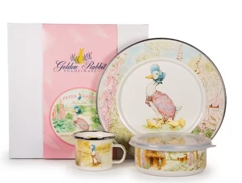 Jemima Puddle-Duck 3-Piece Feeding Set with Plate Bowl and Mug