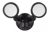 180Â° Black Motion Sensing Security Light Wired Outdoor 2-Head LED Flood Light 1000 Lumens
