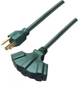 75 ft. 16/3 Light Duty Indoor/Outdoor Extension Cord with Multiple Outlet Triple Tap End, Green