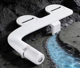 Ultra-Thin Non-Electric Attachable Bidet System Bidet Attachment Dual Nozzle with Protective Nozzle Door in White