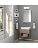 Flush Mount 32.5 in. x 24.5 in. Framed Rectangle Mirror in Chrome