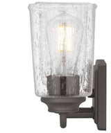 Evangeline 23 in. 3-Light Modern Bronze Farmhouse Bathroom Vanity Light with Clear Seeded Glass Shades