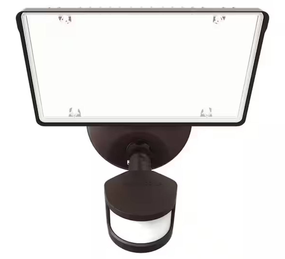 TGS Bronze, Motion Sensor, Outdoor Integrated LED Flood Light with Square Single Head, 4000K, 5800 Lumens