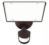 TGS Bronze, Motion Sensor, Outdoor Integrated LED Flood Light with Square Single Head, 4000K, 5800 Lumens