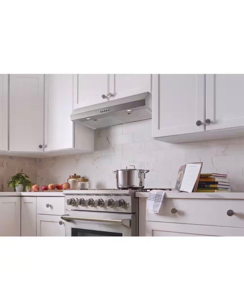 30 in. 320CFM Convertible Under Cabinet Range Hood in Stainless Steel