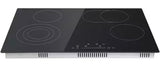 Electric Stove Top 30 in. Black Elements 4-Burners Electric Cooktop 9-Power Levels and Sensor Touch Control