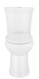 Power Flush 12 in. Rough in 2-Piece 0.95 GPF/1.28 GPF Dual Flush Elongated Toilet in White with Slow-Close Seat Included