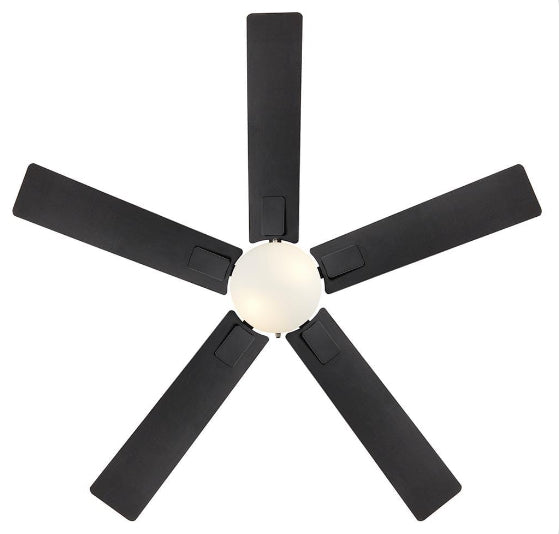 52 in. Corwin Indoor/Outdoor Matte Black LED Ceiling Fan with Light Kit