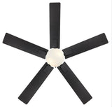 52 in. Corwin Indoor/Outdoor Matte Black LED Ceiling Fan with Light Kit