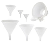 Multi-Purpose Plastic Funnel Set with Mini-Funnel and Canning Funnel (Set of 7)