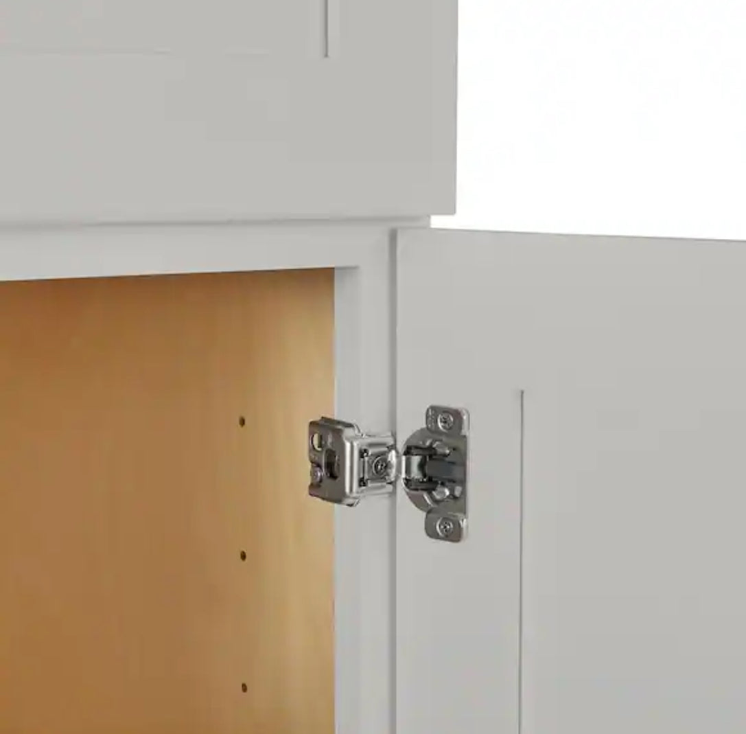 Avondale 18 in. W x 24 in. D x 90 in. H Ready to Assemble Plywood Shaker Pantry Kitchen Cabinet in Dove Gray