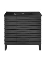 Cascade 36 in. W Bathroom Vanity in Black Oak ( No Sink Top)