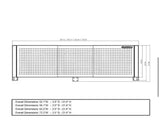 52 in. W to 72 in. W Gloss Black Adjustable Pegboard