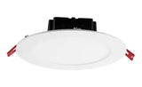 6 in. White Flush Round Wet Rated LED Integrated Recessed Lighting Kit