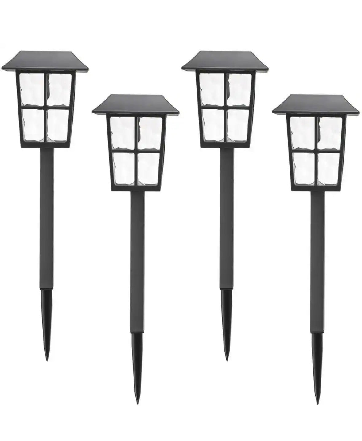 Archer Black Integrated LED Weather Resistant Outdoor Solar Path Light (4-Pack)