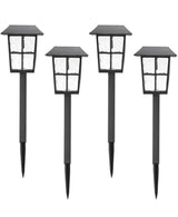 Archer Black Integrated LED Weather Resistant Outdoor Solar Path Light (4-Pack)