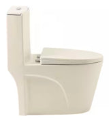 St. Tropez 1-Piece 1.1/1.6 GPF Dual Flush Elongated Toilet in Bisque Seat Included