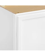 Leyton 27 in. W x 12 in. D x 36 in. H Ready to Assemble Plywood Slim Wall Kitchen Cabinet in Alpine White
