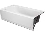 Aloha 60 in. Right Drain Rectangular Alcove Soaking Bathtub in White