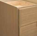 Leyton 18 in. W x 24 in. D x 34.5 in. H Ready to Assemble Plywood Slim Shaker Drawer Base Kitchen Cabinet in White Oak